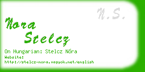 nora stelcz business card
